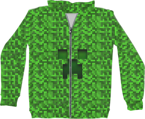 Kids' Zip-through Hoodie 3D - Minecraft - Mfest