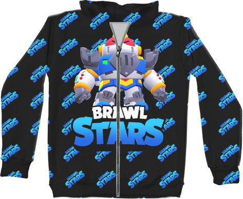 Unisex Zip-through Hoodie 3D - mecha paladin surge BS - Mfest