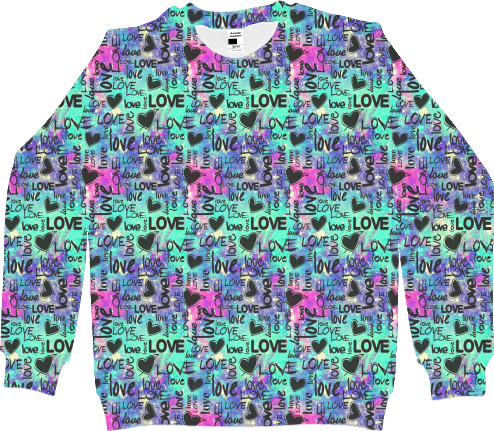 Women's Sweatshirt 3D - LOVE - Mfest