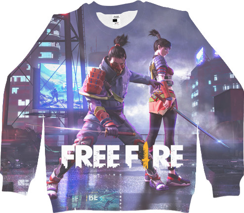 Kids' Sweatshirt 3D - Free Fire Samurai Team - Mfest