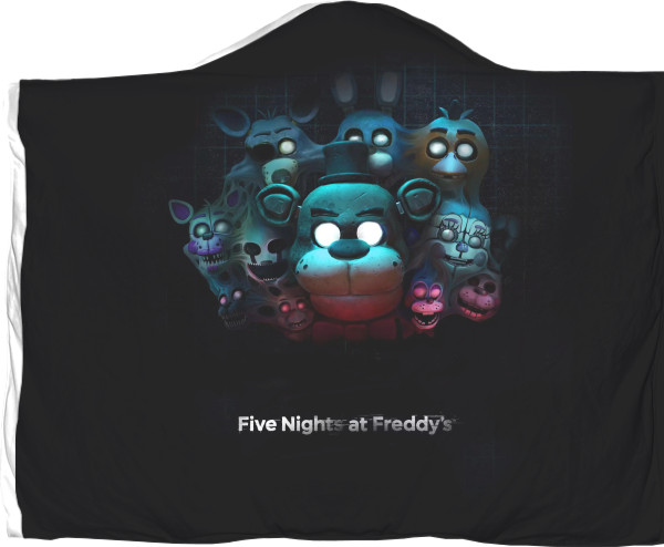 Плед с капюшоном 3D - five nights at freddy's - Mfest