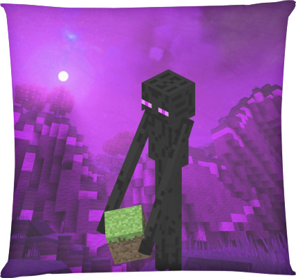 Square Throw Pillow - Enderman - Mfest