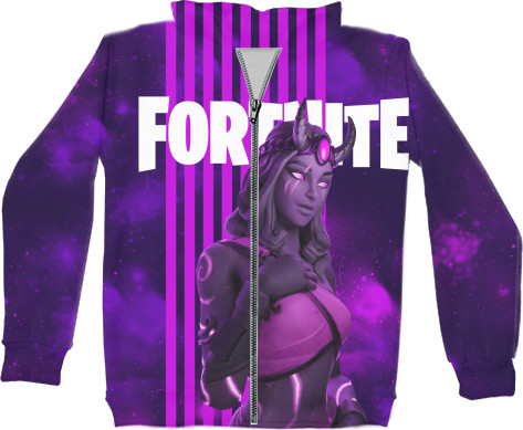 Kids' Zip-through Hoodie 3D - Darkheart Fortnite - Mfest