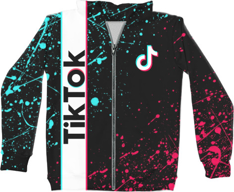 Unisex Zip-through Hoodie 3D - tik tok 2 - Mfest