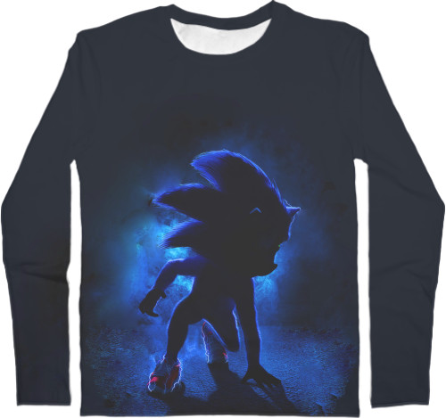 Men's Longsleeve Shirt 3D - sonic - Mfest