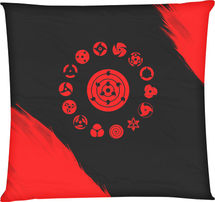 Square Throw Pillow - Sharingan - Mfest