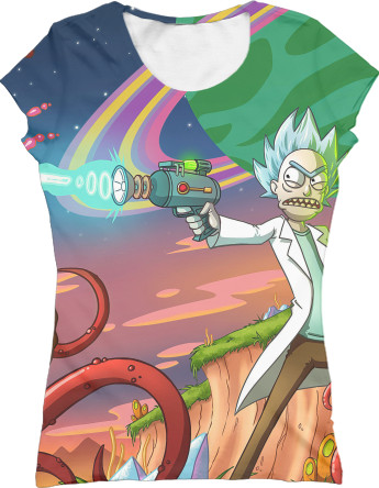 Women's T-Shirt 3D - rick and morty - Mfest