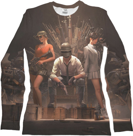 Women's Longsleeve Shirt 3D - PUBG - Mfest