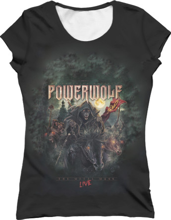 Women's T-Shirt 3D - power wolf 5 - Mfest