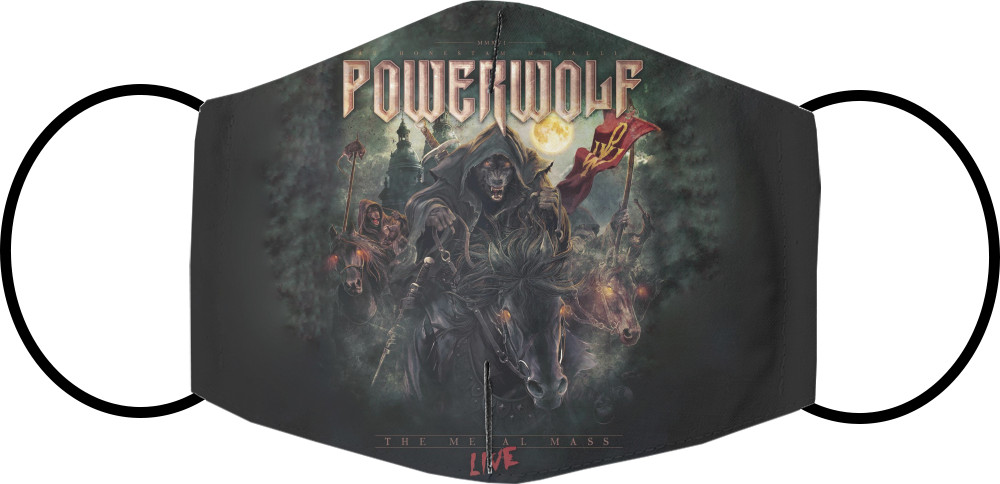 Face Mask - power wolf 5 - Mfest