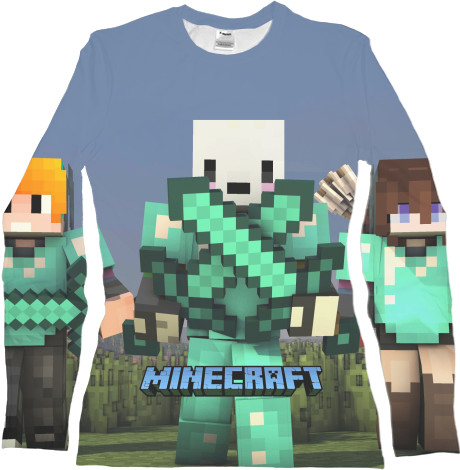 Women's Longsleeve Shirt 3D - Novaskin Minecraft - Mfest