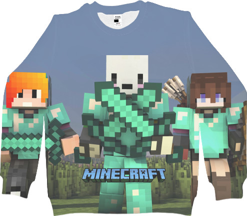 Kids' Sweatshirt 3D - Novaskin Minecraft - Mfest