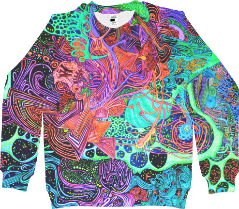 Kids' Sweatshirt 3D - Psychedelic art - Mfest