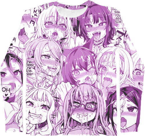 Men's Longsleeve Shirt 3D - ahegao 3 - Mfest