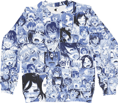 Kids' Sweatshirt 3D - ahegao 2 - Mfest