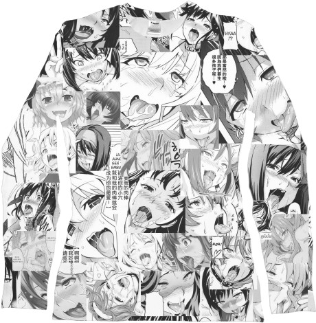 Women's Longsleeve Shirt 3D - ahegao - Mfest