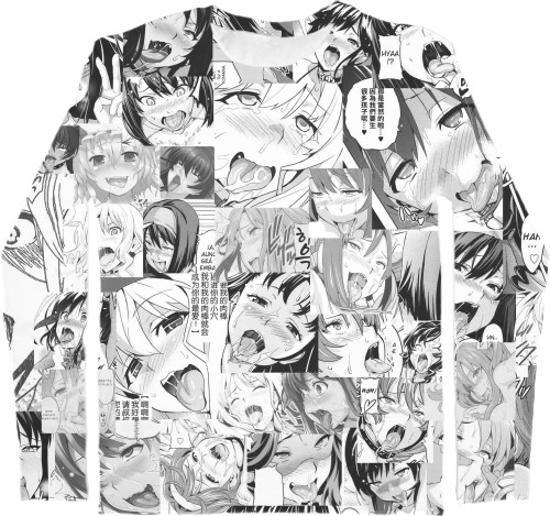 Men's Longsleeve Shirt 3D - ahegao - Mfest