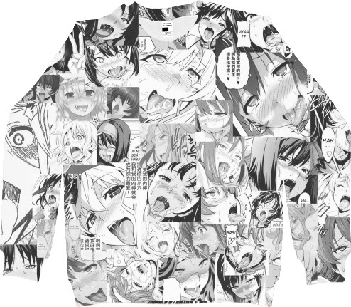 Women's Sweatshirt 3D - ahegao - Mfest