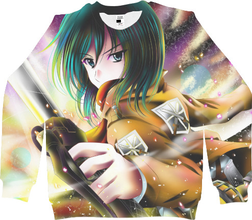 Kids' Sweatshirt 3D - Mikasa Ackerman - Attack on Titan - Mfest