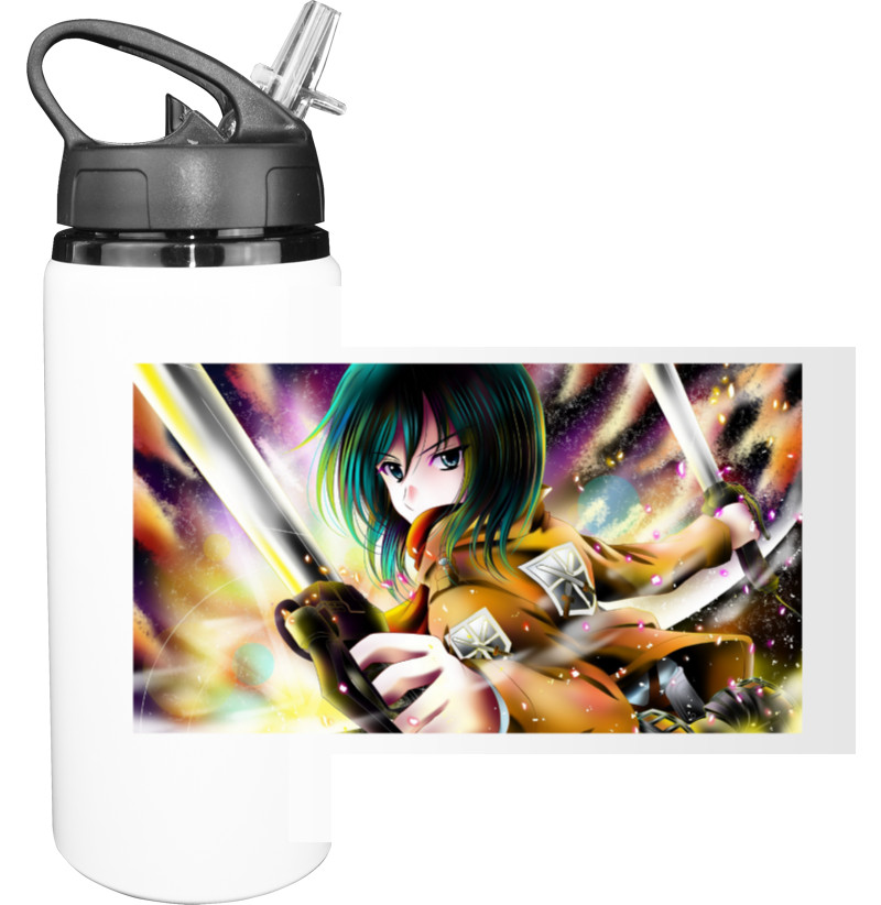 Sport Water Bottle - Mikasa Ackerman - Attack on Titan - Mfest