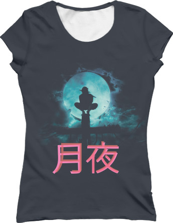 Women's T-Shirt 3D - Uchiha Itachi Moon - Mfest