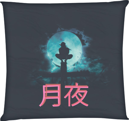 Square Throw Pillow - Uchiha Itachi Moon - Mfest