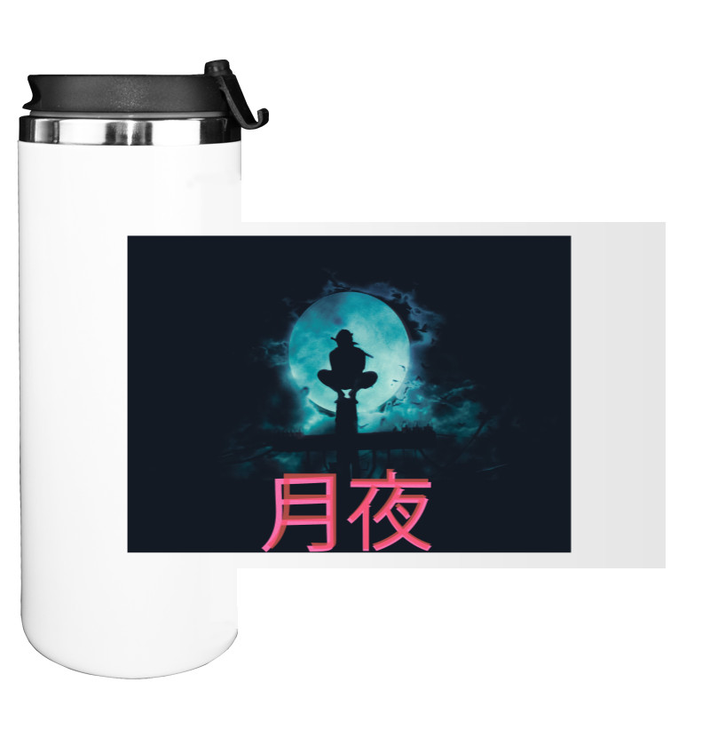 Water Bottle on Tumbler - Uchiha Itachi Moon - Mfest