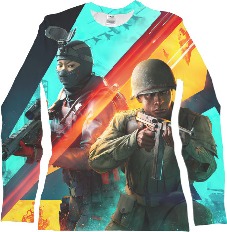 Women's Longsleeve Shirt 3D - Battelfield game - Mfest