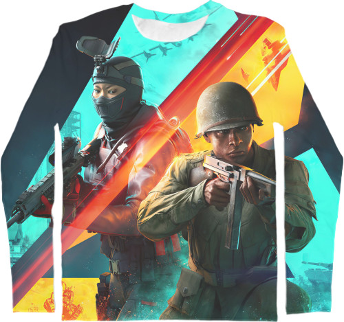 Men's Longsleeve Shirt 3D - Battelfield game - Mfest