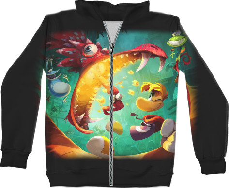 Kids' Zip-through Hoodie 3D - Rayman legend - Mfest