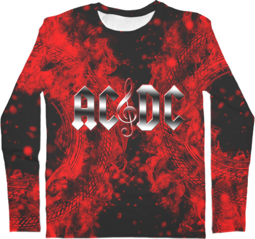 Kids' Longsleeve Shirt 3D - AC DC rock 'n' roll - Mfest