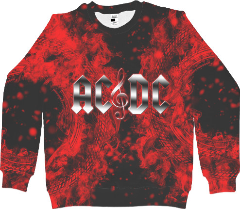 Women's Sweatshirt 3D - AC DC rock 'n' roll - Mfest