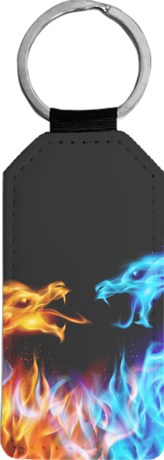 Rectangular Keychain - Fire Dragons - Mfest