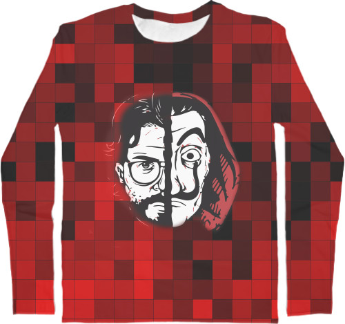 Kids' Longsleeve Shirt 3D - Paper House Checkmate - Mfest