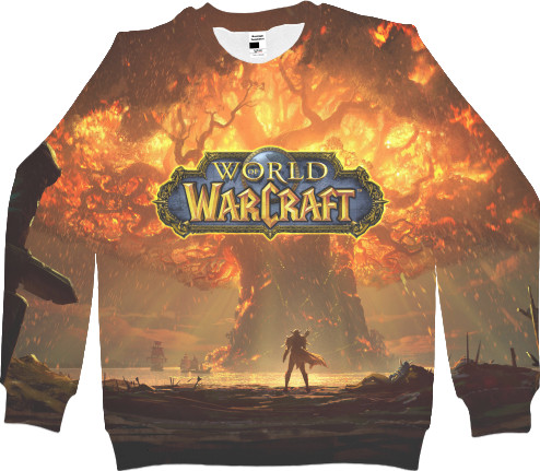 Kids' Sweatshirt 3D - Warcraft fire tree - Mfest