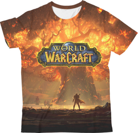 Kids' T-Shirt 3D - Warcraft fire tree - Mfest