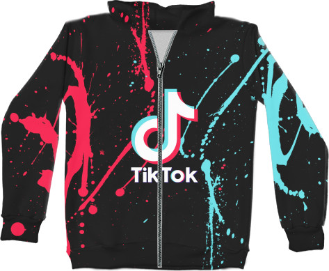 Kids' Zip-through Hoodie 3D - Tik tok - Mfest