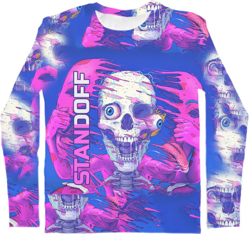 Kids' Longsleeve Shirt 3D - Standoff skull - Mfest