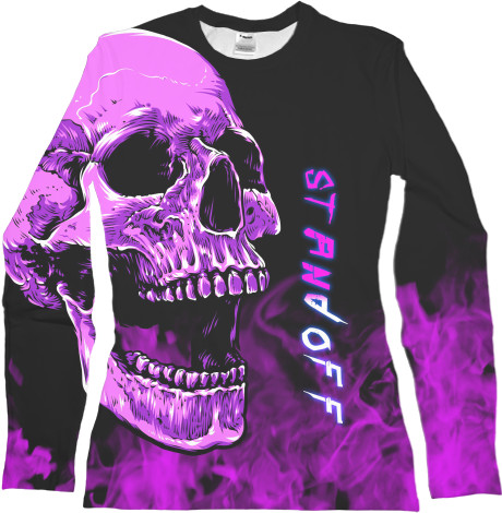 Women's Longsleeve Shirt 3D - Standoff scull - Mfest