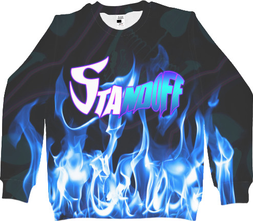 Men's Sweatshirt 3D - standoff fire art - Mfest