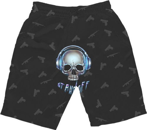 Men's Shorts 3D - standoff 2 skull art - Mfest