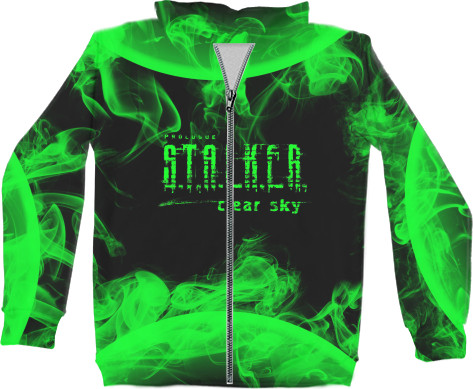 Unisex Zip-through Hoodie 3D - stalker fire - Mfest