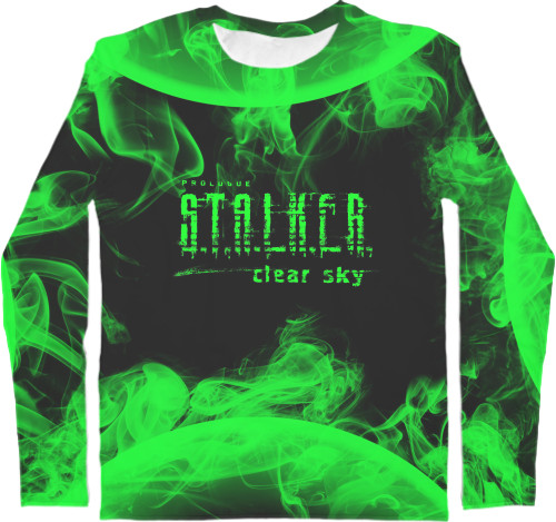 Kids' Longsleeve Shirt 3D - stalker fire - Mfest