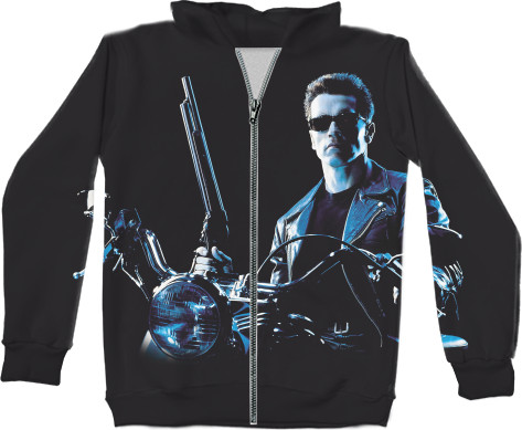 Unisex Zip-through Hoodie 3D - Terminator Photo - Mfest