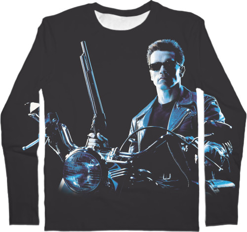 Men's Longsleeve Shirt 3D - Terminator Photo - Mfest