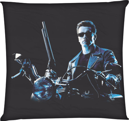 Square Throw Pillow - Terminator Photo - Mfest