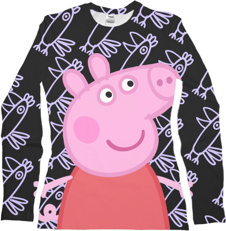 Women's Longsleeve Shirt 3D - Peppa Pig - Mfest