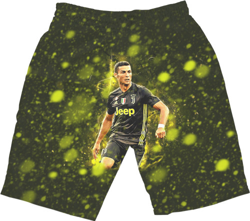 Men's Shorts 3D - Ronaldo Art Khaki - Mfest