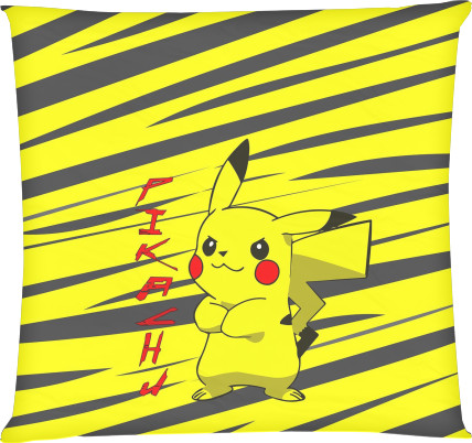 Square Throw Pillow - Pikachu 2022 - Mfest