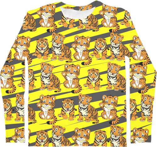 Men's Longsleeve Shirt 3D - cute tiger cubs - Mfest